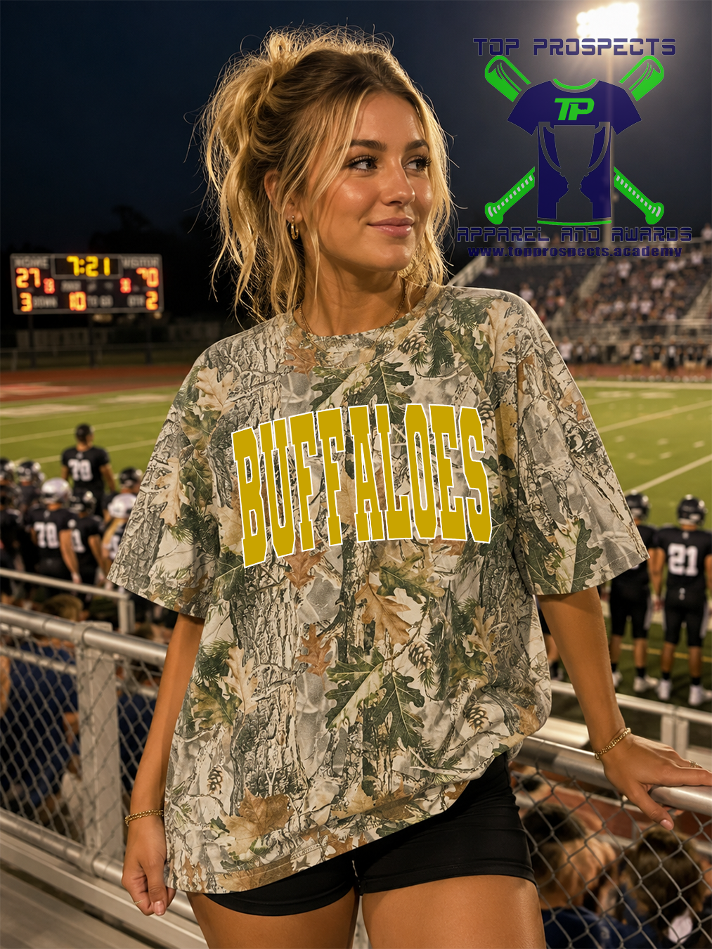 Oversized Box Camo Spirit Tee - Image 3