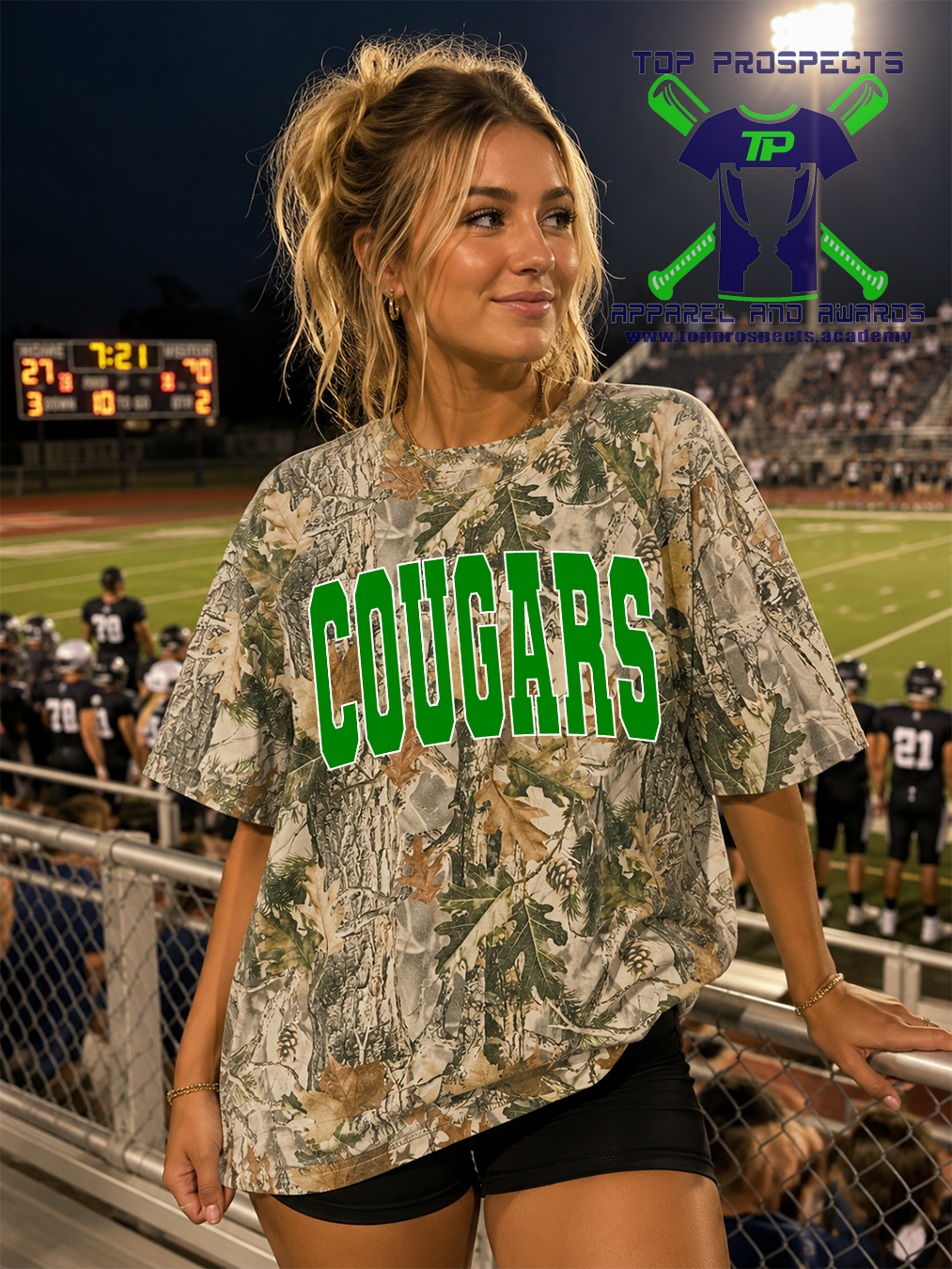 Oversized Box Camo Spirit Tee - Image 5