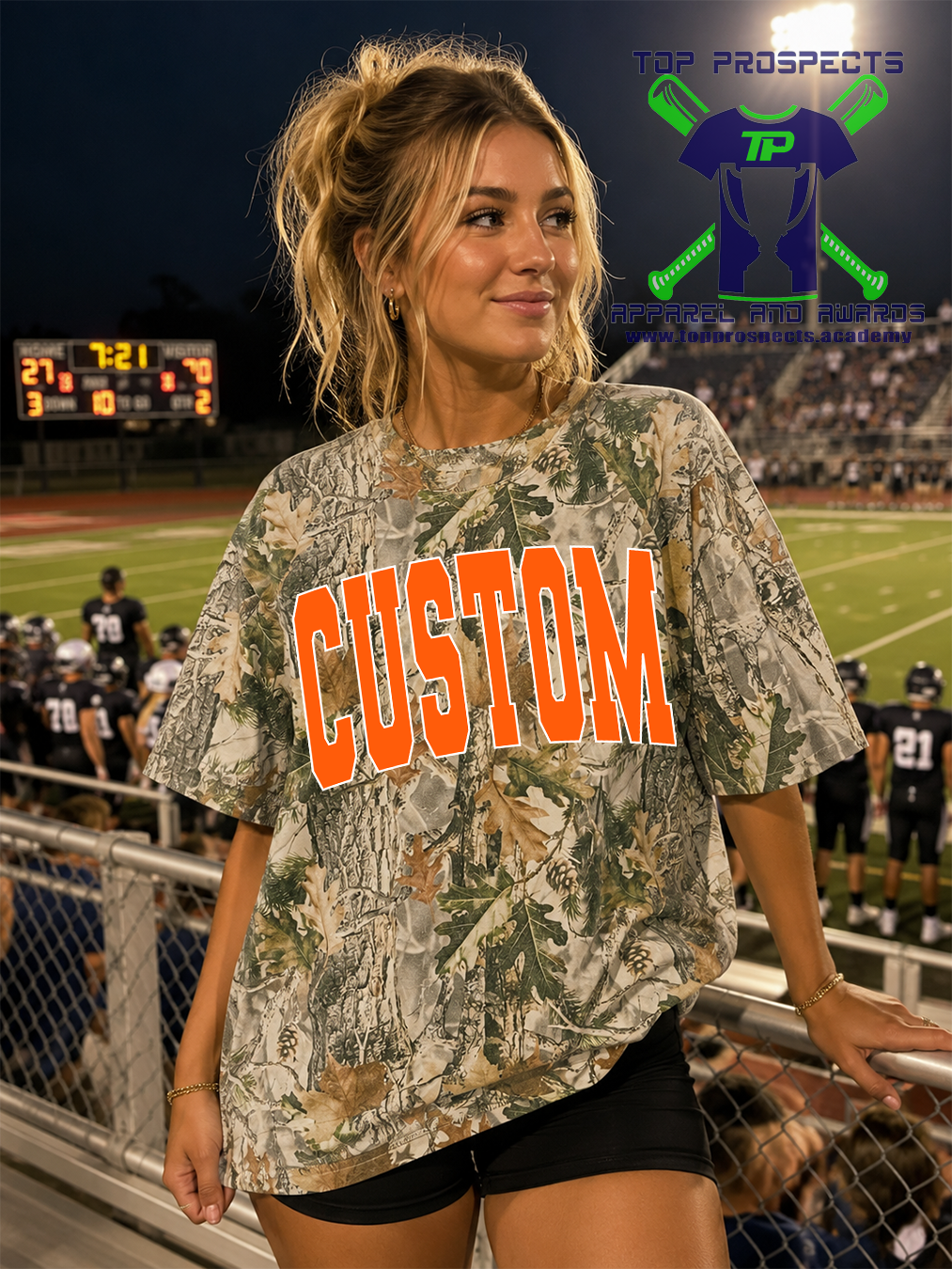 Oversized Box Camo Spirit Tee