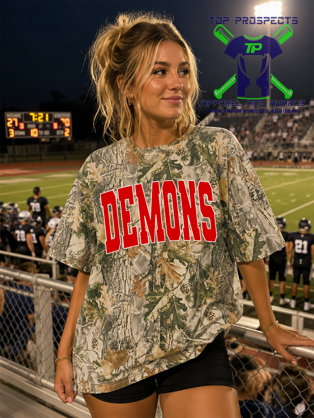 Oversized Box Camo Spirit Tee - Image 7